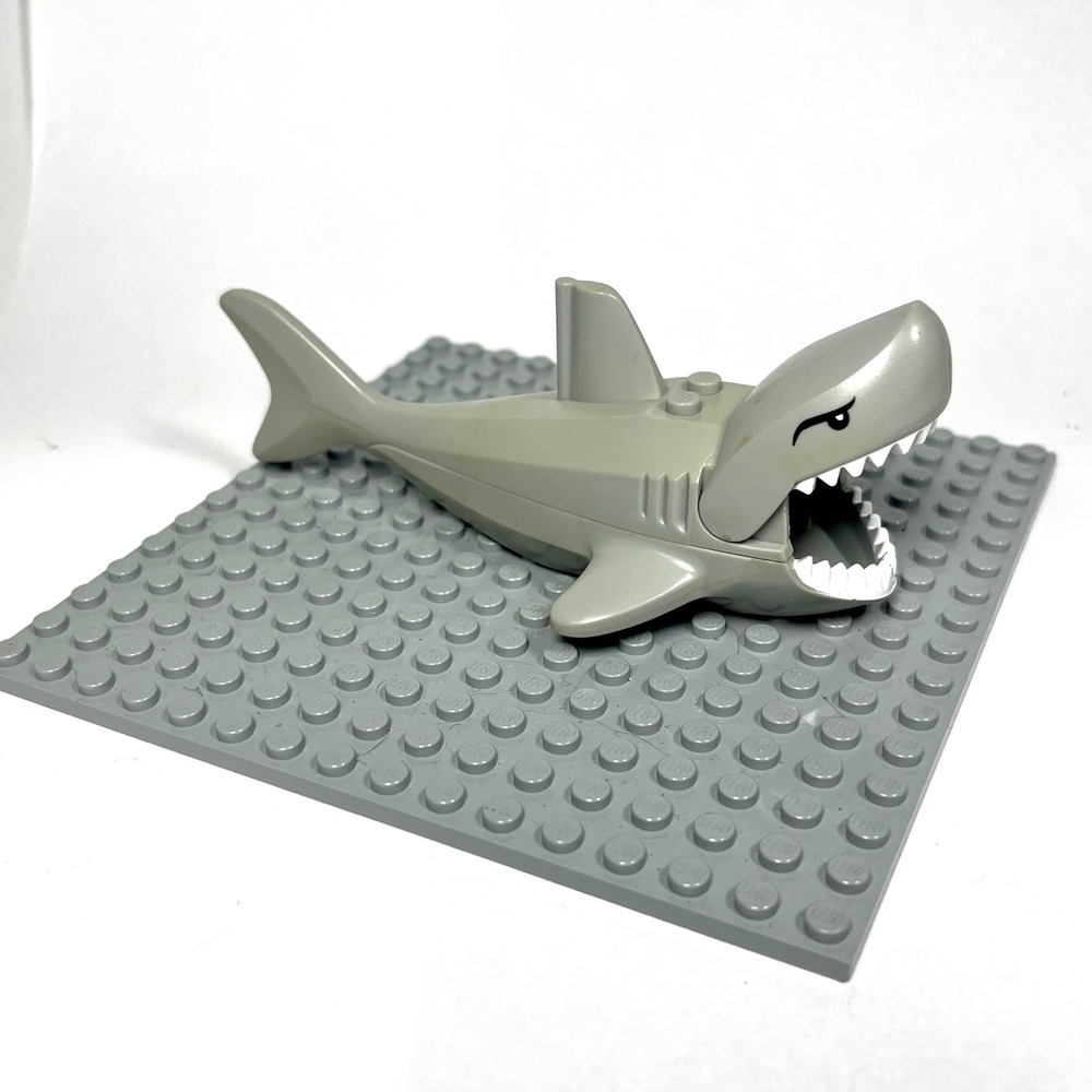 LEGO City Sea Life Dark Bluish Gray Shark Animal Jaws Gills Molded Eyes 14518c01